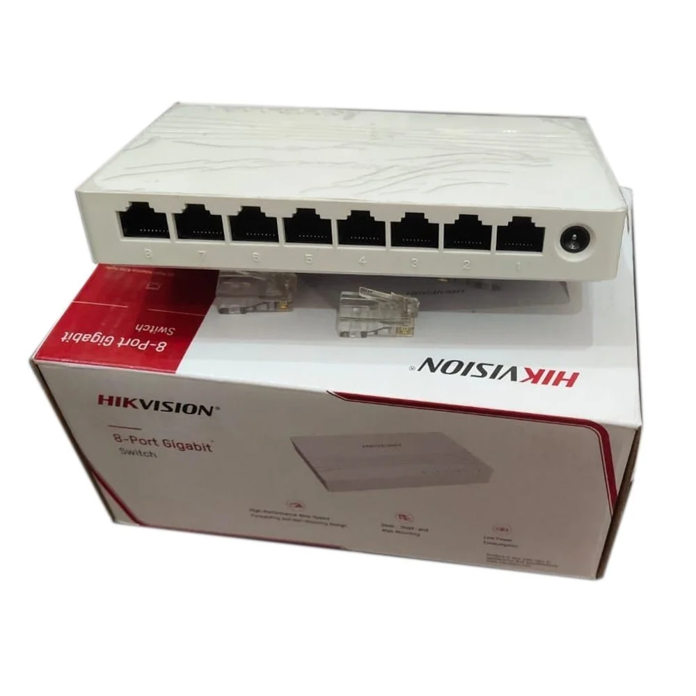HIKVISION 8 Port Gigabit Unmanaged Switch DS- 3E0508D-O